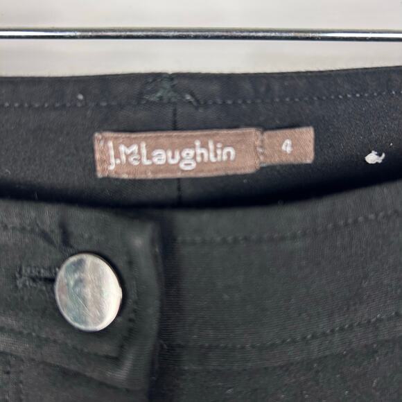 J McLaughlin Black Stretch Knit High Waist Straight Leg Jeans Pants Womens Sz 4 - Picture 6 of 11